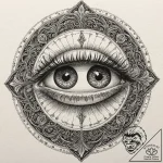 A dotwork tattoo design of the voight-kampff… – tattoo sketch (№1751155780_0, 29.06.2025 00:09) — tattoovalue.net