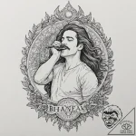 A linework tattoo of the “bohemian rhapsody”… – tattoo sketch (№1751156109_0, 29.06.2025 00:15) — tattoovalue.net