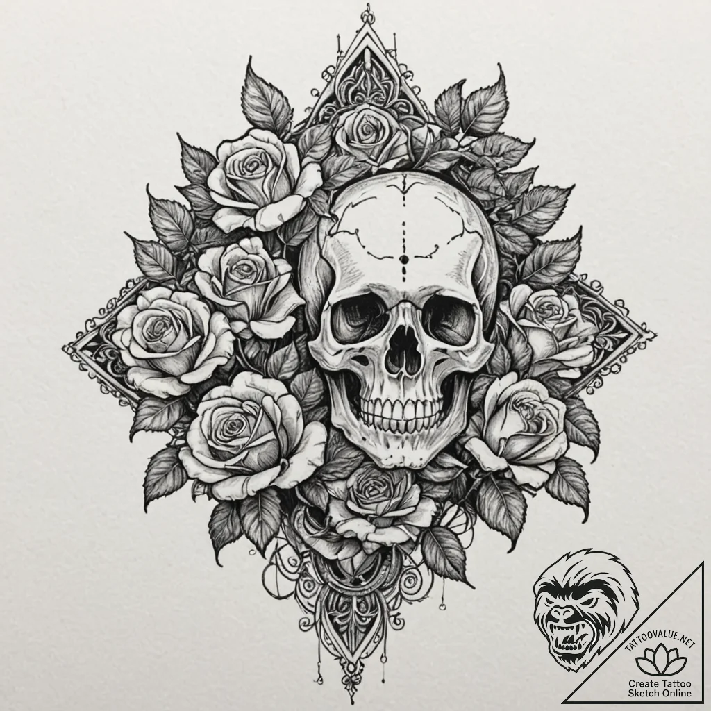 A linework tattoo of the cult symbol from her... - tattoo sketch (№1751156322_0, 29.06.2025 00:18) — tattoovalue.net