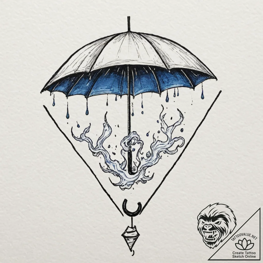 A sketch of number five from the umbrella aca... - tattoo sketch (№1751157726_0, 29.06.2025 00:42) — tattoovalue.net