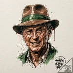 A trash polka portrait of freddy krueger, his… – tattoo sketch (№1751161682_0, 29.06.2025 01:48) — tattoovalue.net
