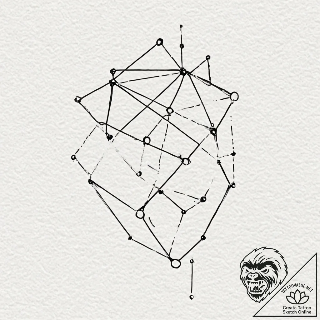 Constellation, tattoo sketch design, moderate... - tattoo sketch (№1751162496_0, 29.06.2025 02:01) — tattoovalue.net