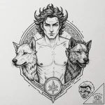 A graphic novel portrait of hades, the greek… – tattoo sketch (№1751164248_0, 29.06.2025 02:30) — tattoovalue.net