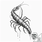 A sketch of a prawn from district 9, looking… – tattoo sketch (№1751164358_0, 29.06.2025 02:32) — tattoovalue.net