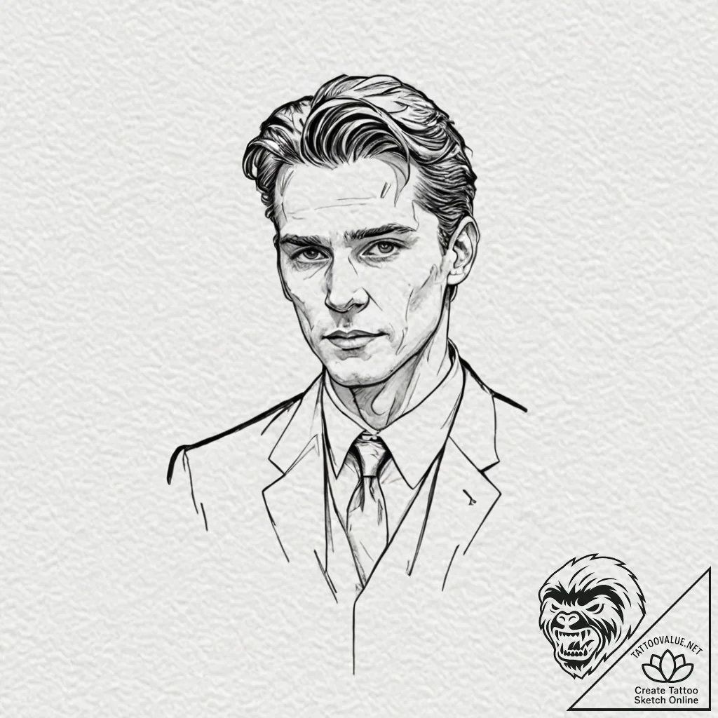 A watercolor sketch of the iconic "business c... - tattoo sketch (№1751164570_0, 29.06.2025 02:36) — tattoovalue.net