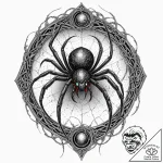 A sketch of shelob the spider, lurking in her… – tattoo sketch (№1751165016_0, 29.06.2025 02:43) — tattoovalue.net