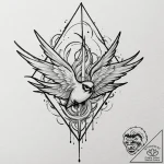 A minimalist tattoo of zireael, ciri’s swallo… – tattoo sketch (№1751166042_0, 29.06.2025 03:00) — tattoovalue.net