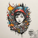 A trash polka composition of the horrors of w… – tattoo sketch (№1751166152_0, 29.06.2025 03:02) — tattoovalue.net