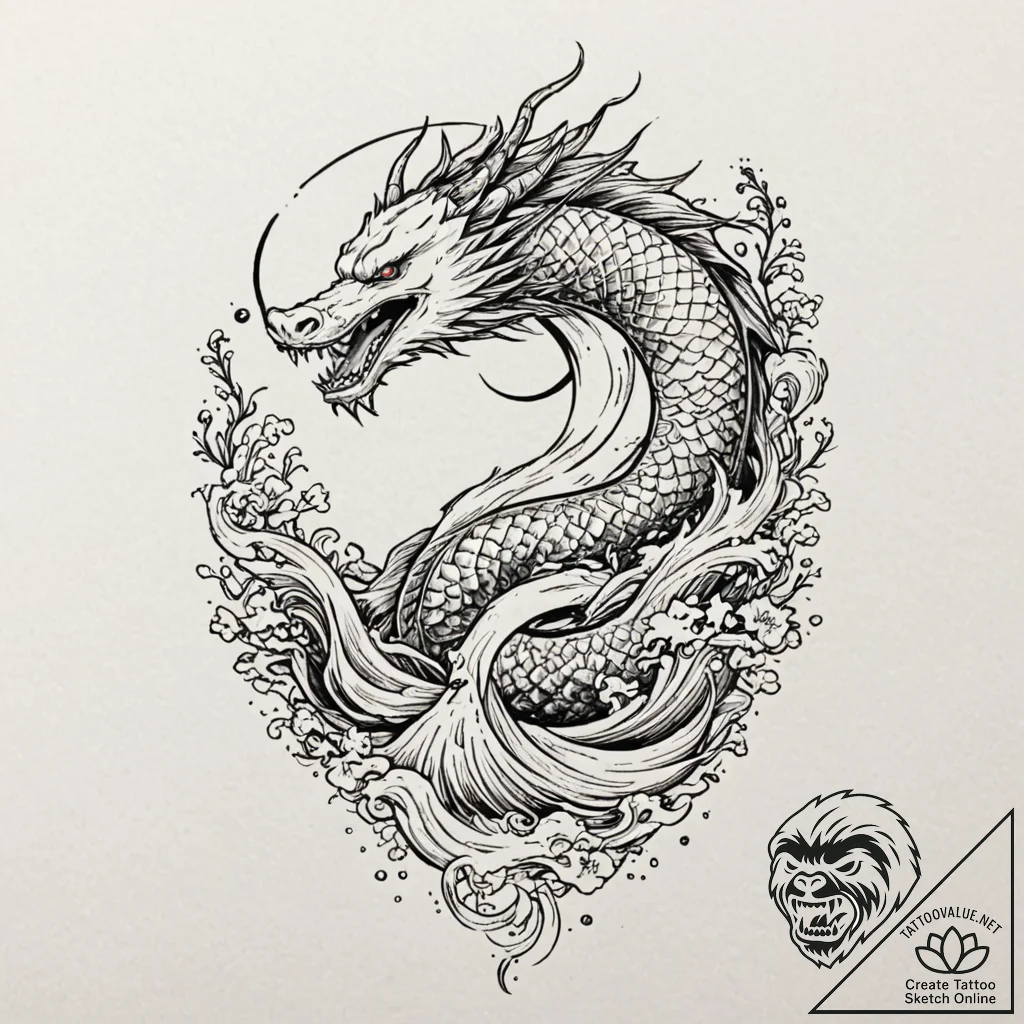 A graphic novel panel of geralt fighting the... - tattoo sketch (№1751166269_0, 29.06.2025 03:04) — tattoovalue.net