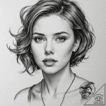 A graphic novel style portrait of the alien f… – tattoo sketch (№1751167032_0, 29.06.2025 03:17) — tattoovalue.net