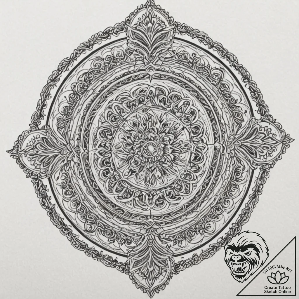 A linework tattoo of shang-chi's ten rings,,... - tattoo sketch (№1751167254_0, 29.06.2025 03:20) — tattoovalue.net