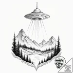 A sketch of the ufo from fargo season 2,, con… – tattoo sketch (№1751167653_0, 29.06.2025 03:27) — tattoovalue.net