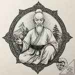 A sketch of the “pai mei” character, the lege… – tattoo sketch (№1751168696_0, 29.06.2025 03:44) — tattoovalue.net
