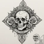 A neo-traditional tattoo of the tesseract, gl… – tattoo sketch (№1751168806_0, 29.06.2025 03:46) — tattoovalue.net