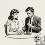A sketch of the “i love you, honey bunny” sce… – tattoo sketch (№1751168910_0, 29.06.2025 03:48) — tattoovalue.net