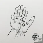 A dotwork tattoo of the red pill and the blue… – tattoo sketch (№1751170554_0, 29.06.2025 04:15) — tattoovalue.net