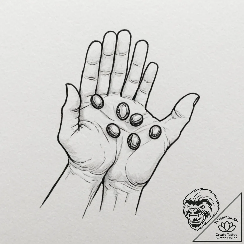 A dotwork tattoo of the red pill and the blue... - tattoo sketch (№1751170554_0, 29.06.2025 04:15) — tattoovalue.net