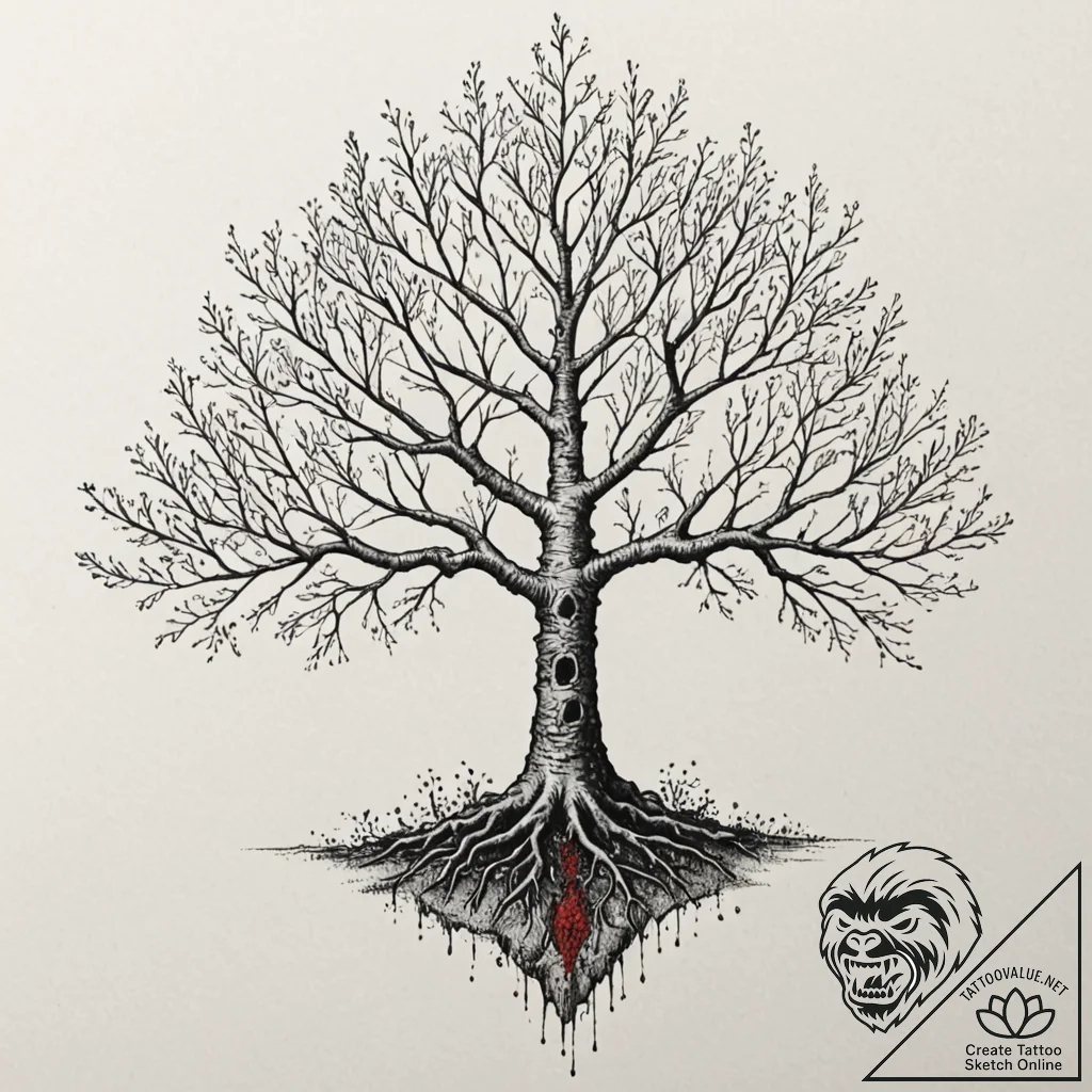 The white tree of gondor, tattoo sketch desig... - tattoo sketch (№1751171111_0, 29.06.2025 04:25) — tattoovalue.net