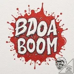 A chicano lettering tattoo of “bada boom. big… – tattoo sketch (№1751171751_0, 29.06.2025 04:35) — tattoovalue.net