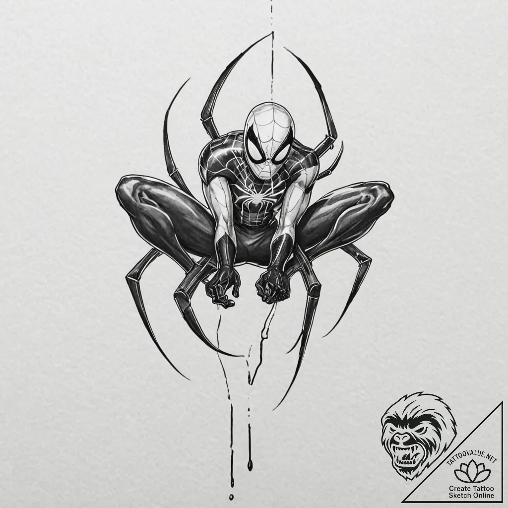 Spider-man (mcu, sony, spider-verse), artisti... - tattoo sketch (№1751173017_0, 29.06.2025 04:56) — tattoovalue.net