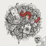 Garter, tattoo flash sheet design, stylized i… – tattoo sketch (№1751173236_0, 29.06.2025 05:00) — tattoovalue.net