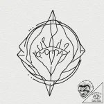 A linework tattoo of the moordale secondary s… – tattoo sketch (№1751173785_0, 29.06.2025 05:09) — tattoovalue.net
