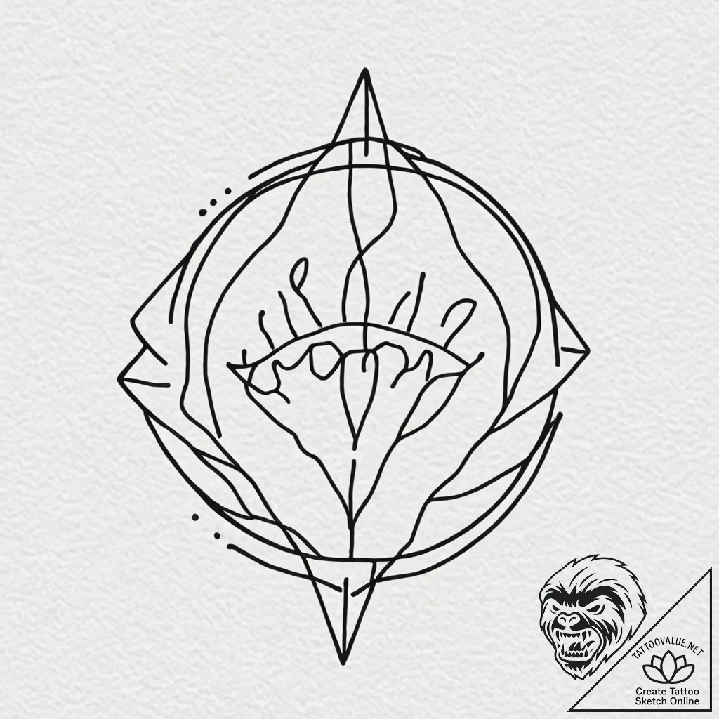A linework tattoo of the moordale secondary s... - tattoo sketch (№1751173785_0, 29.06.2025 05:09) — tattoovalue.net