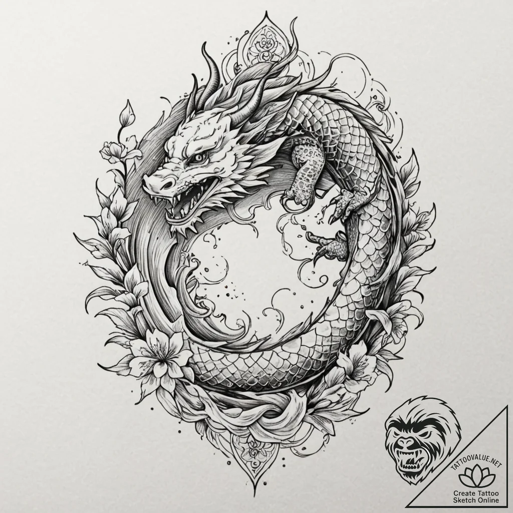фэнтези, сказки и мифология, tattoo flash she... - tattoo sketch (№1751174627_0, 29.06.2025 05:23) — tattoovalue.net