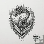 A trash polka composition of a broken horcrux… – tattoo sketch (№1751174740_0, 29.06.2025 05:25) — tattoovalue.net