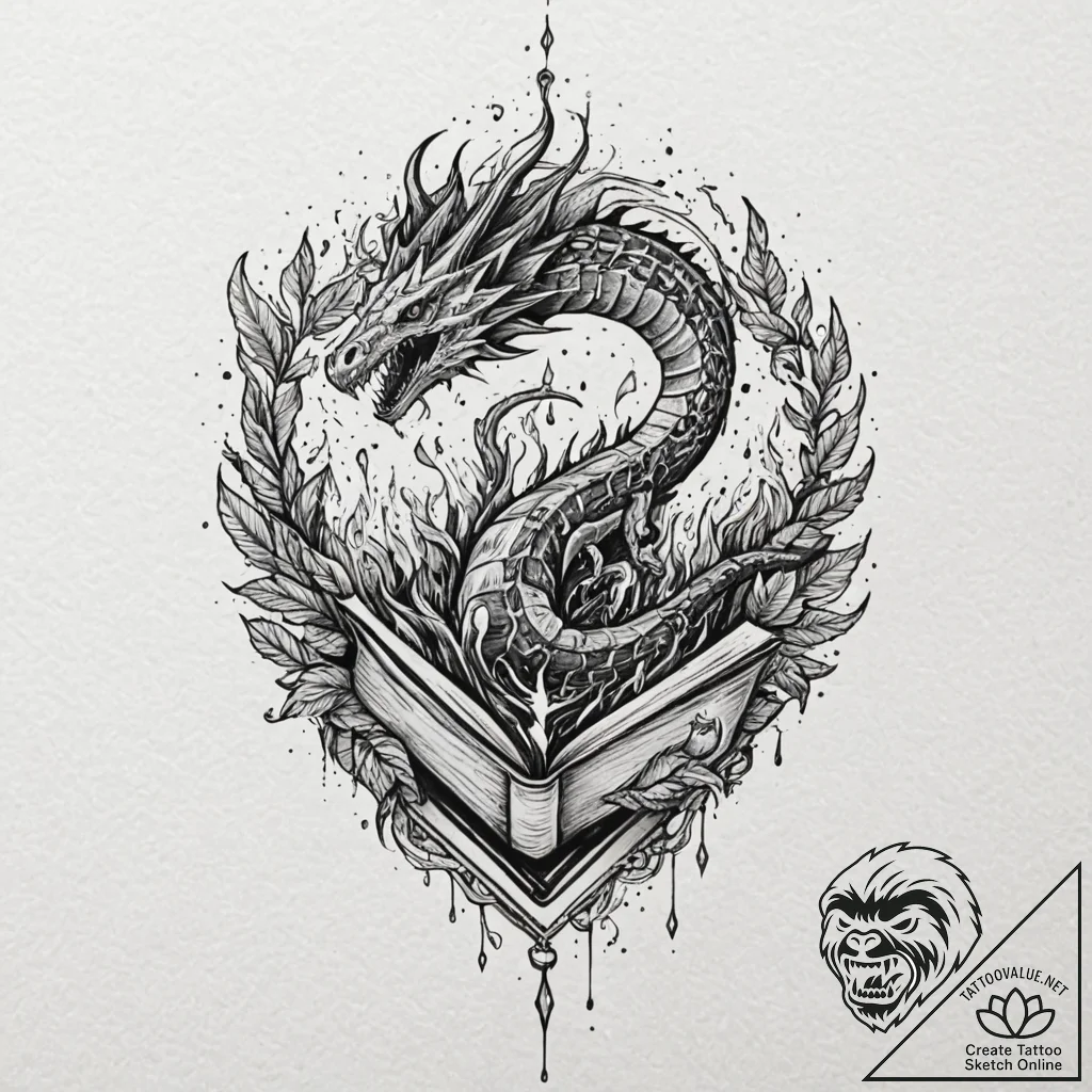 A trash polka composition of a broken horcrux... - tattoo sketch (№1751174740_0, 29.06.2025 05:25) — tattoovalue.net