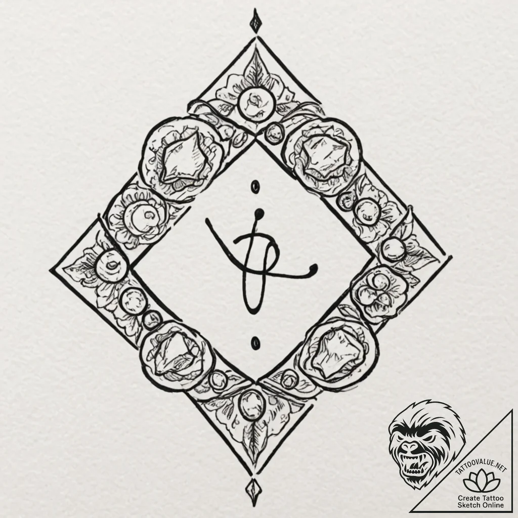 133. a linework tattoo of the four elemental... - tattoo sketch (№1751174963_0, 29.06.2025 05:29) — tattoovalue.net