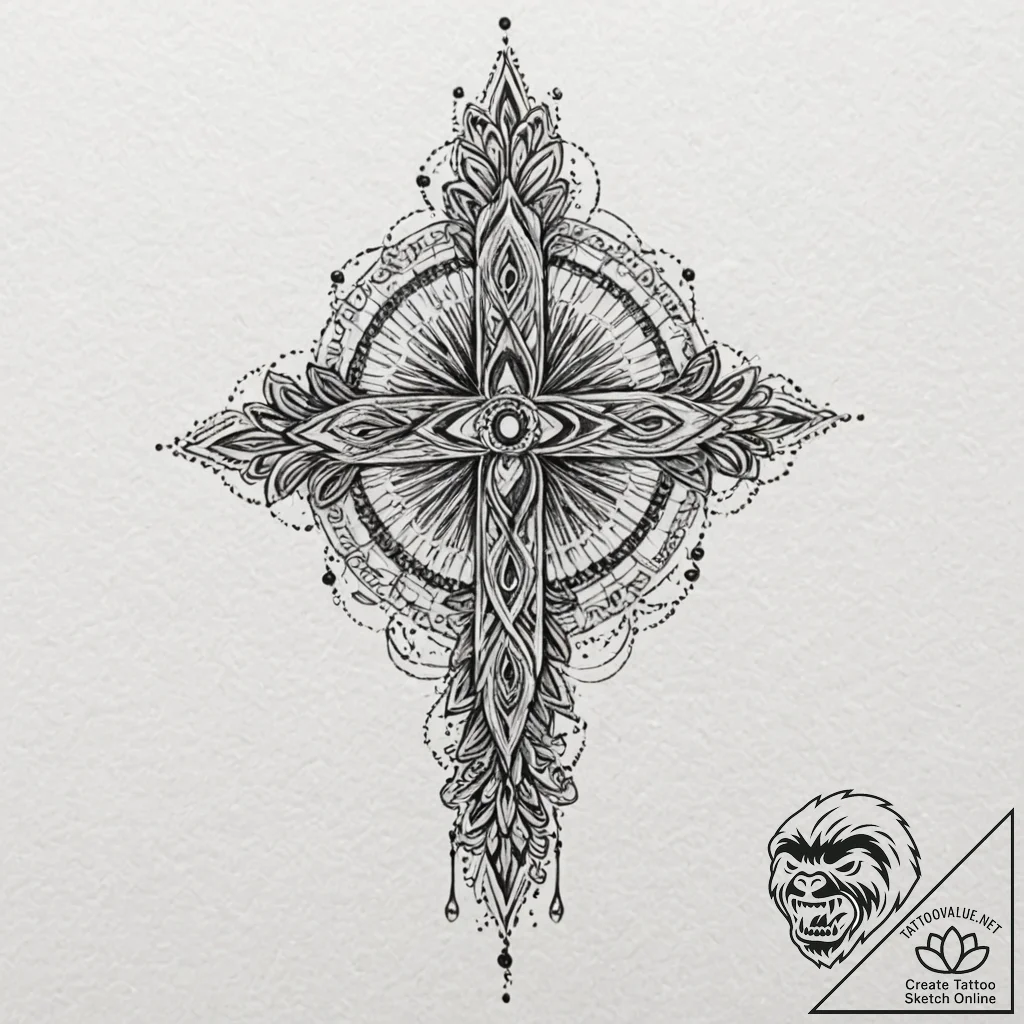 Pin, tattoo sketch design, unique design, ori... - tattoo sketch (№1751175253_0, 29.06.2025 05:34) — tattoovalue.net