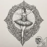 Ballerina, concept art for tattoo, highly det… – tattoo sketch (№1751175796_0, 29.06.2025 05:43) — tattoovalue.net