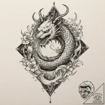 Geode, tattoo drawing outline, detailed cross… – tattoo sketch (№1751176443_0, 29.06.2025 05:54) — tattoovalue.net