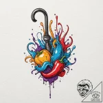Hook, ink illustration for tattoo, stylized i… – tattoo sketch (№1751176549_0, 29.06.2025 05:55) — tattoovalue.net