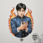 A neo-traditional portrait of roy mustang, sn… – tattoo sketch (№1751176859_0, 29.06.2025 06:00) — tattoovalue.net