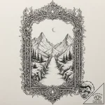 A linework tattoo of the iconic shot of the x… – tattoo sketch (№1751176967_0, 29.06.2025 06:02) — tattoovalue.net