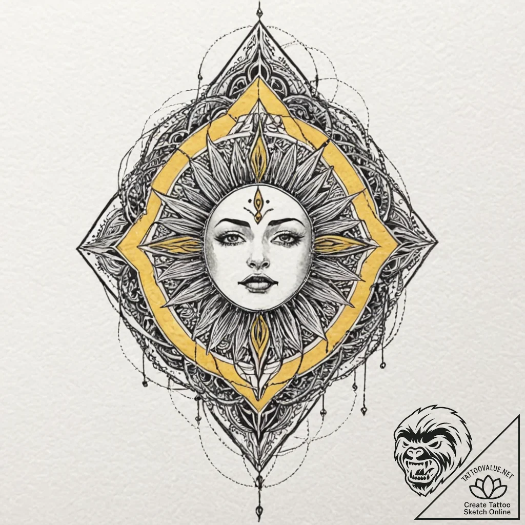 A watercolor tattoo of the yellow blood in si... - tattoo sketch (№1751177194_0, 29.06.2025 06:06) — tattoovalue.net