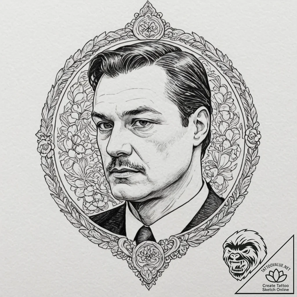 A sketch of the unsettlingly calm serial kill... - tattoo sketch (№1751178242_0, 29.06.2025 06:24) — tattoovalue.net