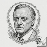 A graphic novel portrait of hannibal lecter,… – tattoo sketch (№1751178660_0, 29.06.2025 06:31) — tattoovalue.net