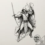 Executioner, artistic tattoo sketch, dynamic… – tattoo sketch (№1751179205_0, 29.06.2025 06:40) — tattoovalue.net