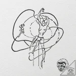 A linework tattoo of the phrase “more human t… – tattoo sketch (№1751180279_0, 29.06.2025 06:57) — tattoovalue.net