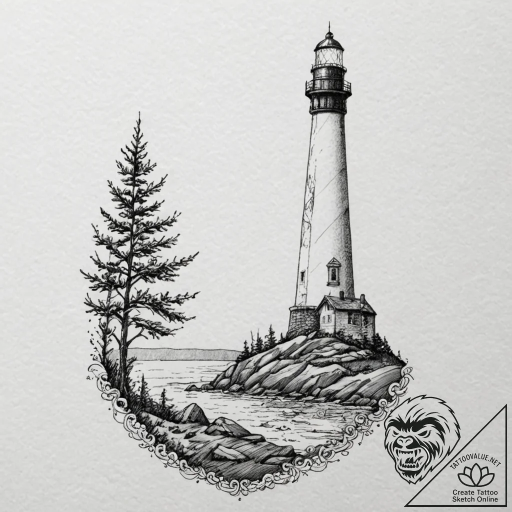 A sketch of the main characters from the ligh... - tattoo sketch (№1751180486_0, 29.06.2025 07:01) — tattoovalue.net
