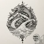 A watercolor sketch of kaer morhen, the witch… – tattoo sketch (№1751180599_0, 29.06.2025 07:03) — tattoovalue.net