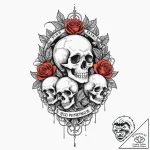 A trash polka sketch of the surrealist imager… – tattoo sketch (№1751180819_0, 29.06.2025 07:06) — tattoovalue.net