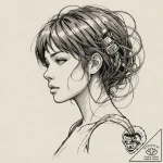A sketch of major motoko kusanagi from ghost… – tattoo sketch (№1751181036_0, 29.06.2025 07:10) — tattoovalue.net