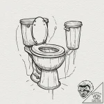 A watercolor tattoo of the worst toilet in sc… – tattoo sketch (№1751181672_0, 29.06.2025 07:21) — tattoovalue.net