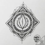 A trash polka composition of a broken horcrux… – tattoo sketch (№1751181962_0, 29.06.2025 07:26) — tattoovalue.net