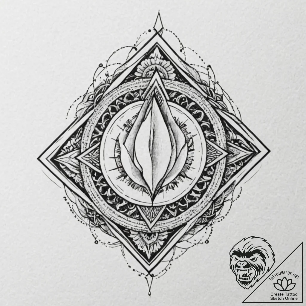 A trash polka composition of a broken horcrux... - tattoo sketch (№1751181962_0, 29.06.2025 07:26) — tattoovalue.net