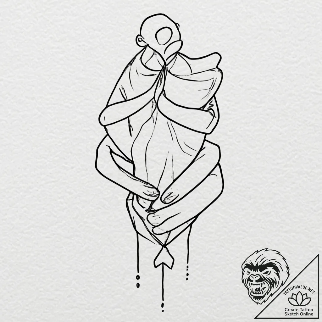 Puppeteer, tattoo sketch design, on white pap... - tattoo sketch (№1751182180_0, 29.06.2025 07:29) — tattoovalue.net